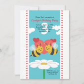 Bijenpaar-feestdagen Kaart (Voorkant)