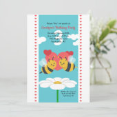 Bijenpaar-feestdagen Kaart (Staand voorkant)