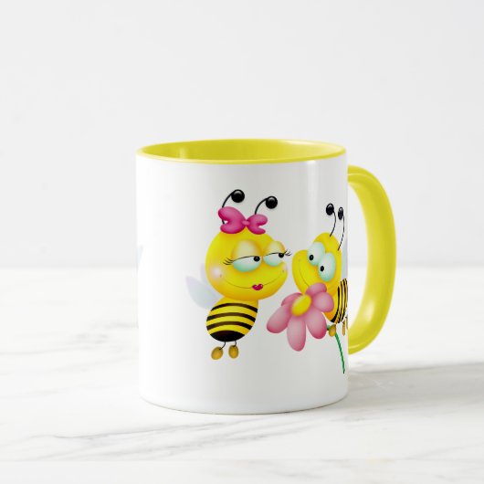 BIJENPAAR VERLIEFD OP MOK (Voorkant rechts)