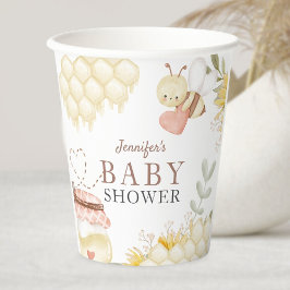 Bijenpapierbekertjes voor Baby shower Papieren Bekers
