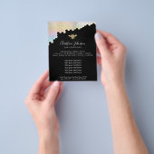 bijenpastelhoningraat op zwarte achtergrond flyer (Hand)