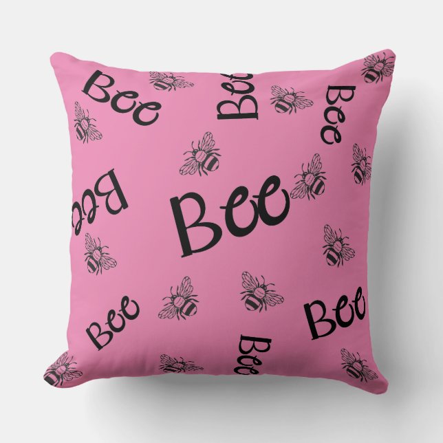 Bijenpatronen vliegen overal kussen (Voorkant)