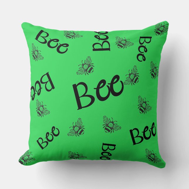 Bijenpatronen vliegen overal kussen (Voorkant)