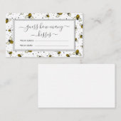 Bijenpatroon raad hoeveel kusjes bruidsspel informatiekaartje (Voorkant / Achterkant)