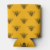  bijenpatroon, zwart geel. blikjeskoeler (Achterkant)