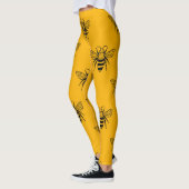  bijenpatroon, zwart geel. leggings (Links)