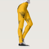  bijenpatroon, zwart geel. leggings (Rechts)