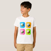 Bijenpictogrammen T-shirt (Voorkant volledig)