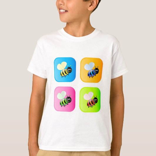 Bijenpictogrammen T-shirt (Voorkant)