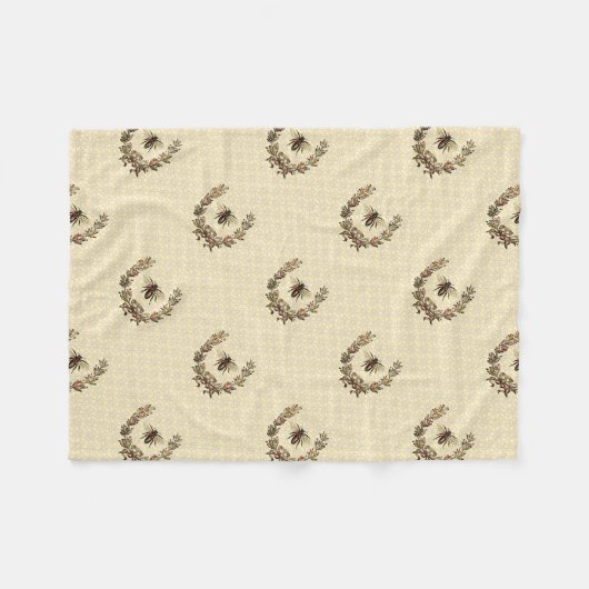bijenpoot fleece deken (Voorkant (Horizontaal))
