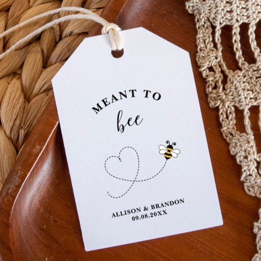 Bijenpot Etiket, Trouwgunst Honing Cadeaulabel