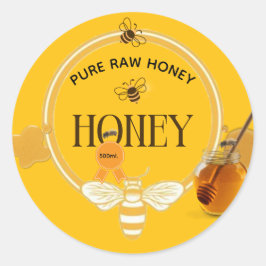 Bijenpot Honingbij Imker Bijenstal Ronde Sticker
