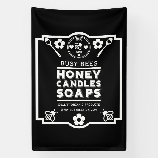 Bijenproduct van de Boerenmarkt Spandoek (Verticaal)