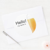 Bijenproevers of brouwerijen hallo naamplaatjes ronde sticker (Envelop)