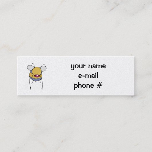 bijenprofielkaart mini visitekaartje (Voorkant)