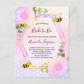 Bijenregenbooggroen voor de Vrijgezellenfeest Uitnodiging Briefkaart (Voorkant)