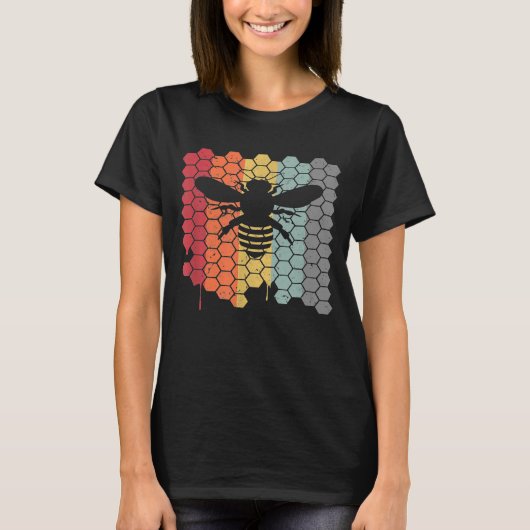 Bijenretro-imkersrol T-shirt (Voorkant)