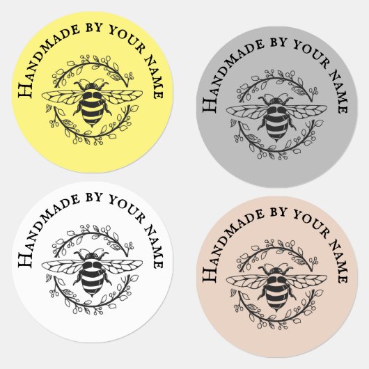 Bijenschaar, gemaakt door ijzer op etiketten labels (Groep)