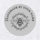 Bijenschaar, gemaakt door ijzer op etiketten labels (Design 2)