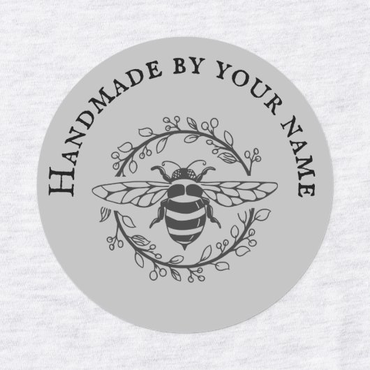 Bijenschaar, gemaakt door ijzer op etiketten labels (Design 2)