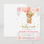 Bijenschattig meisje, eerste uitnodiging op de eer (Voorkant / Achterkant)