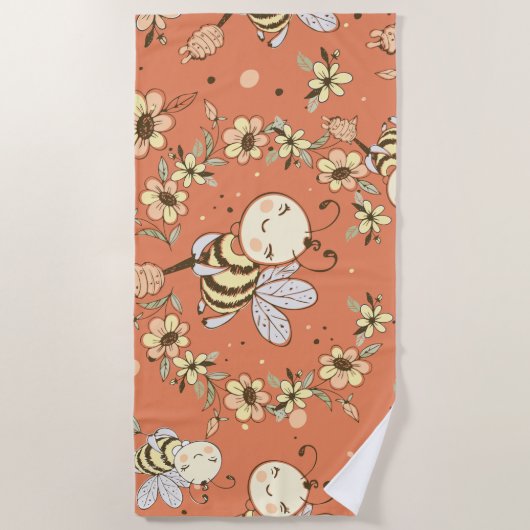 Bijenschilderen Strandlaken (Voorkant)