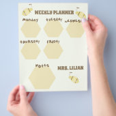Bijenschool Planner Eenheid Studie Lesplan Flyer (Hand)