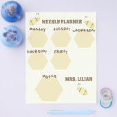 Bijenschool Planner Eenheid Studie Lesplan Flyer (Enkel)
