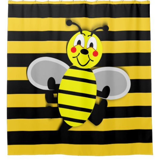Bijenschotelgordijn Douchegordijn (Voorkant)