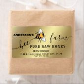 Bijenschrift bijen boerderij honingpot etiket (Insitu)