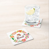 Bijensoort floraal kartonnen onderzetters (Insitu)