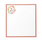 Bijensoort floraal notitieblok (Voorkant)