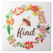 Bijensoort floraal tegeltje (Voorkant)