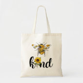 Bijensoort Geel Zonnebloem Elegant Tote Bag (Voorkant)