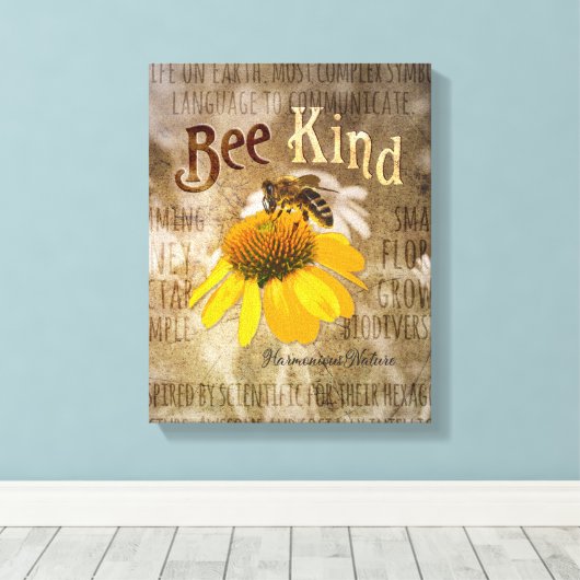 Bijensoort - Geharmoniseerde Natuur Canvas Afdruk (Insitu (Houten vloer))