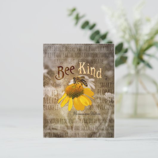 Bijensoort - Geharmoniseerde Natuur canvas afdrukk Briefkaart (Staand voorkant)