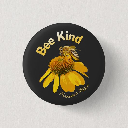 Bijensoort - Geharmoniseerde Natuur Ronde Button 3,2 Cm (Voorkant)