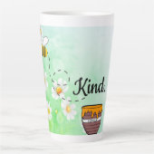 Bijensoort Honey floral green insect cartoon text Latte Mok (Voorkant)