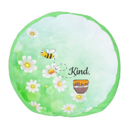 Bijensoort Honey floral green insect cartoon text Poef