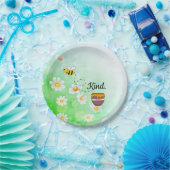 Bijensoort honing floronengroene cartoon papieren bordje (Feest)