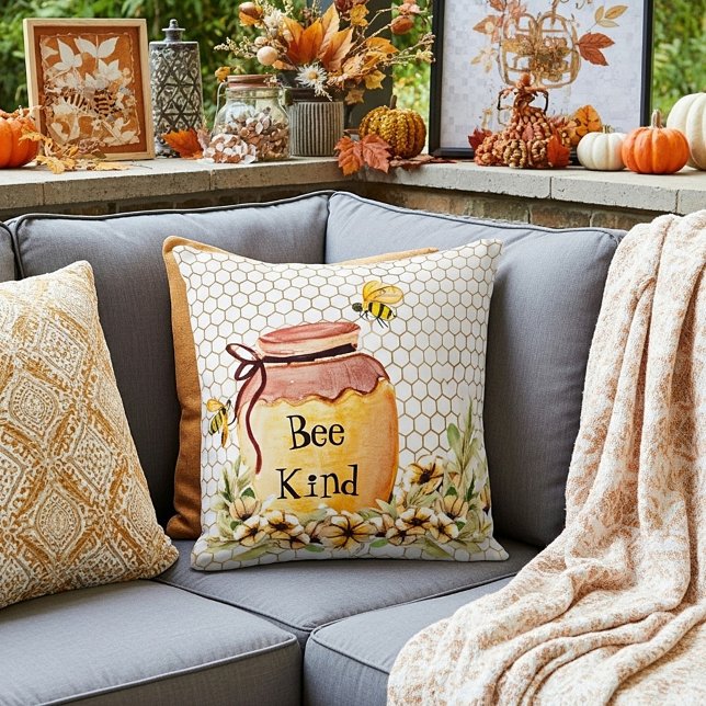 Bijensoort honingpot buitenkussen (Creator heeft geüpload)