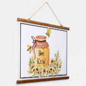 Bijensoort honingpot hangend wandkleed (Gebogen)