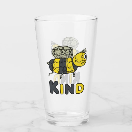 Bijensoort puzzel glas (Voorkant)