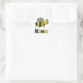 Bijensoort puzzel ronde sticker (Tas)