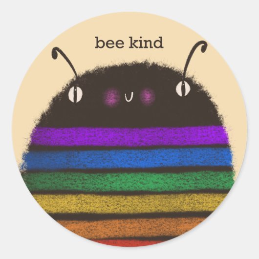 Bijensoort Ronde Sticker (Voorkant)