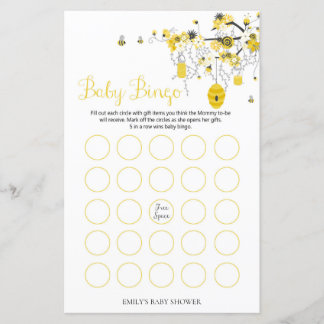 Bijenspel Baby shower - Baby Bingo