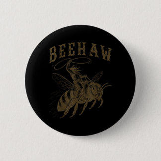 Bijenstal Cowboy Western Woordgrap Grappige Imker Ronde Button 5,7 Cm