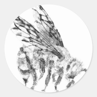 Bijensteek Ronde Sticker