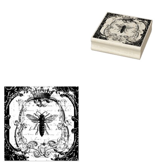  bijenstempel, gemengde mediale gewijzigde kunst rubberstempel (Gestempeld)