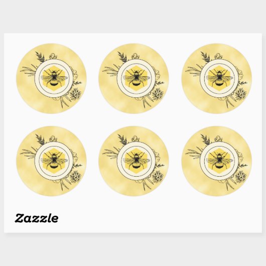 Bijensticker Ronde Sticker (Vel)